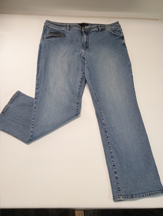 Venezia Jeans Denim - Venezia Light Blue Women's Plus Size 24 Straight-Leg Jeans